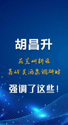 图解|胡昌升在兰州新区嘉峪关酒泉调研时强调了这些！